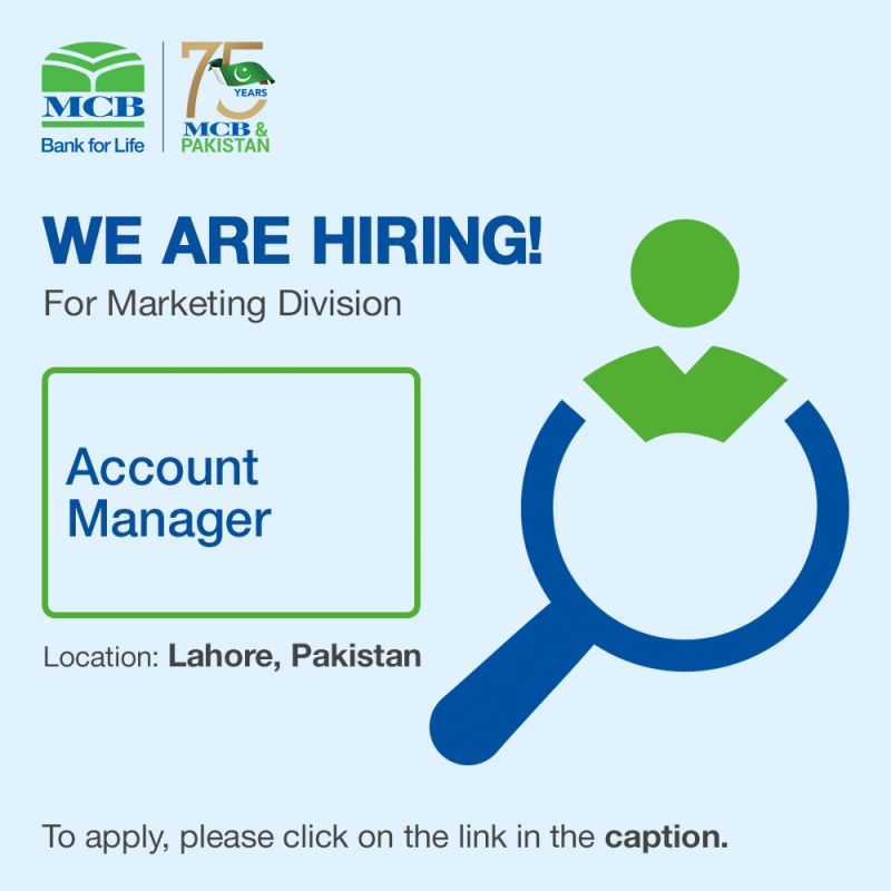 MCB Bank Limited Jobs Account Manager