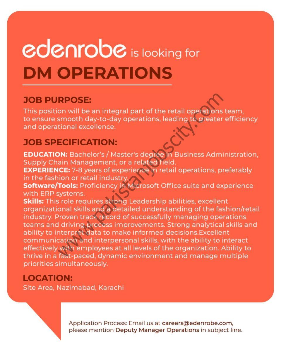  Edenrobe Jobs AM Operations 1