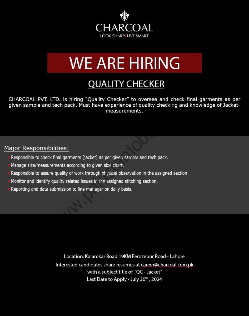 Charcoal Pvt Ltd Jobs Quality Checker 1