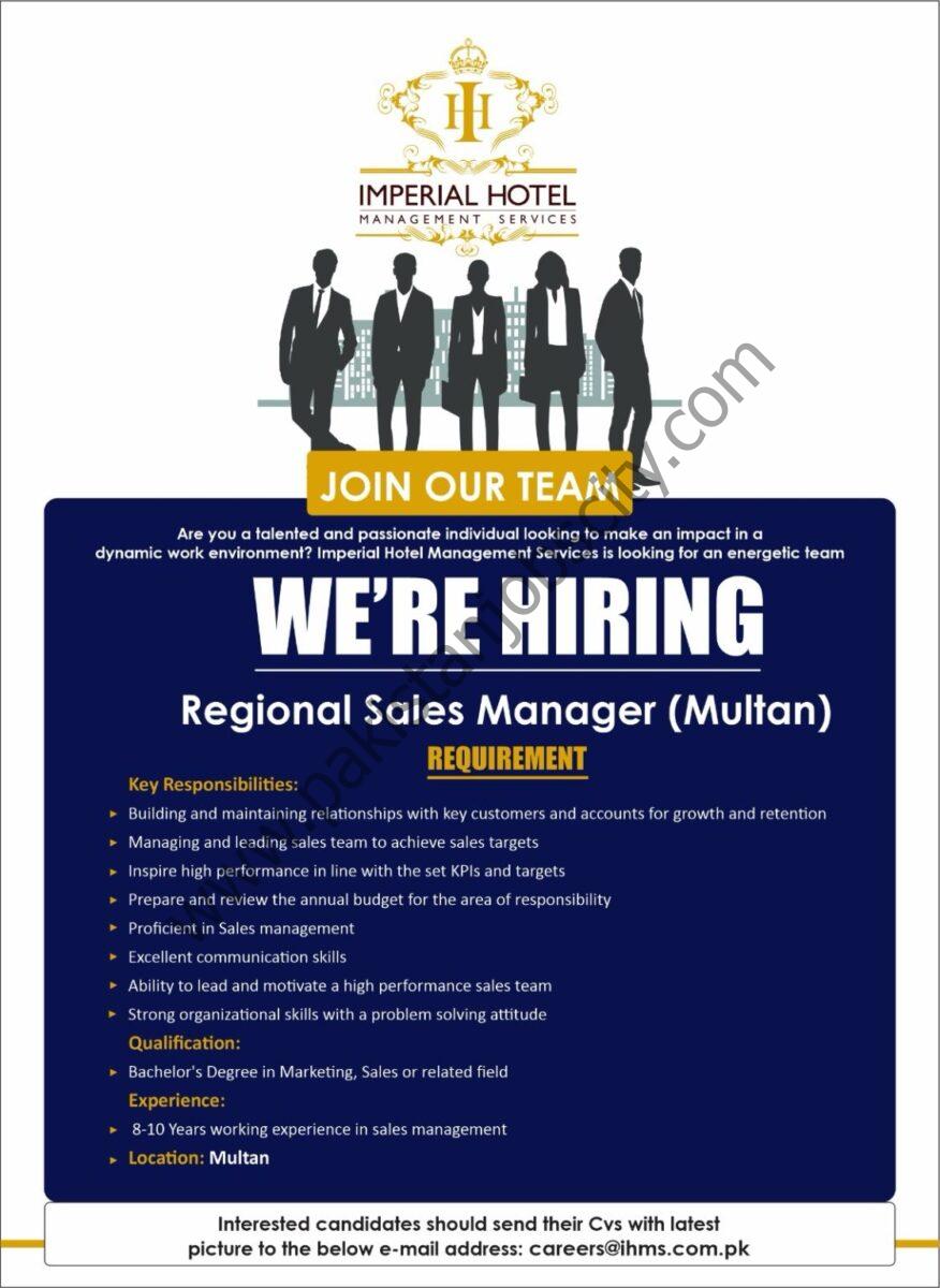 Imperial Hotel Management Services Jobs Regional Sales Manager 1