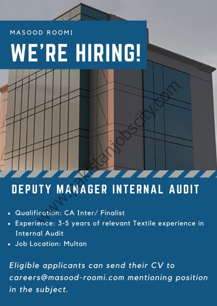 Masood Roomi Group Jobs Deputy Manager Internal Audit 1