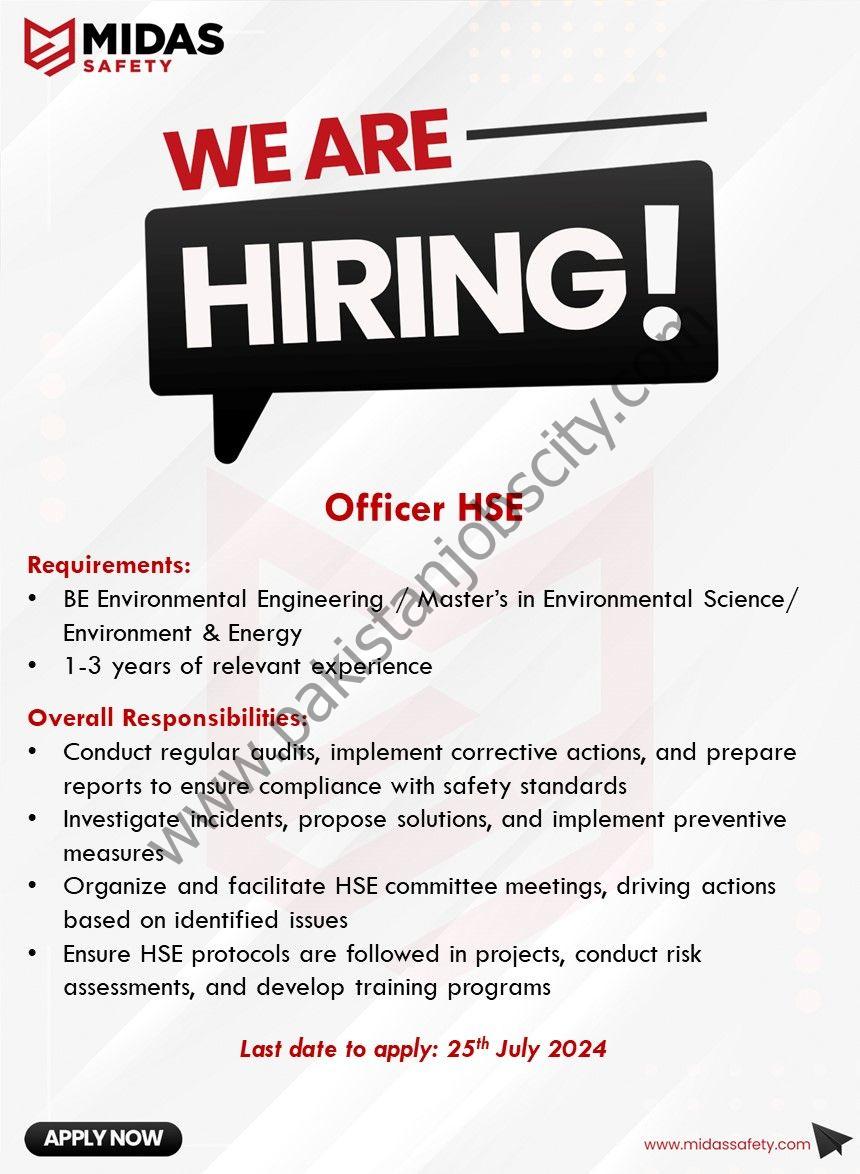 Midas Safety Jobs Officer HSE