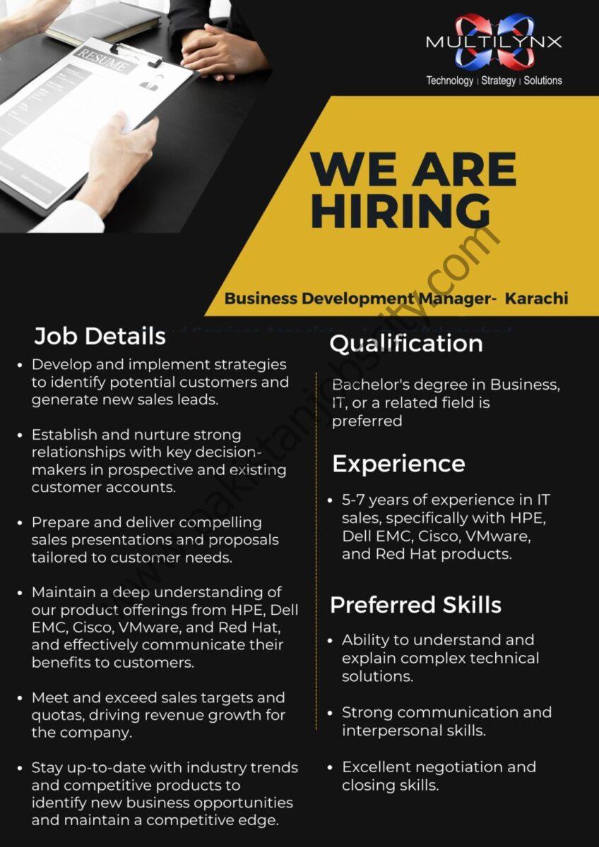 Multilynx Pvt Ltd Jobs July 2024 2