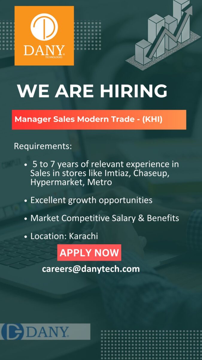 Dany Technologies Jobs Manager Sales Modern Trade 1