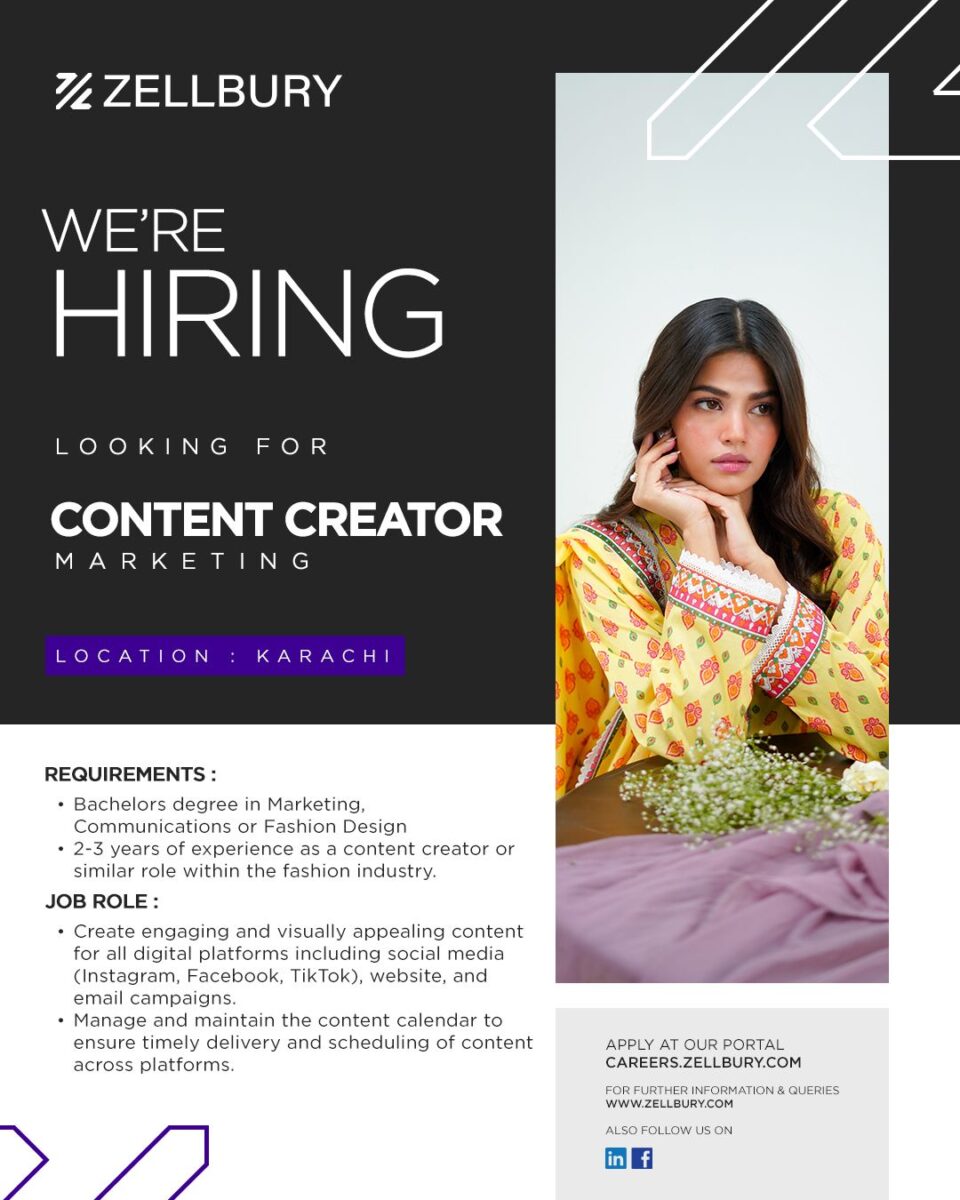 Zellbury Pakistan Jobs August 2024 2