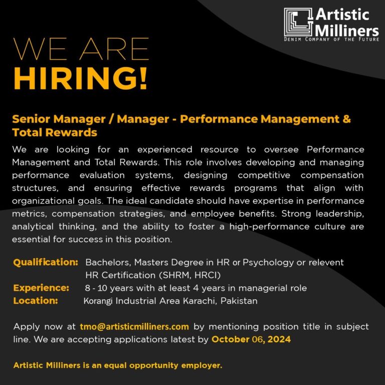 Artistic Milliners Pvt Ltd Jobs Sr Manager / Manager Performance ...