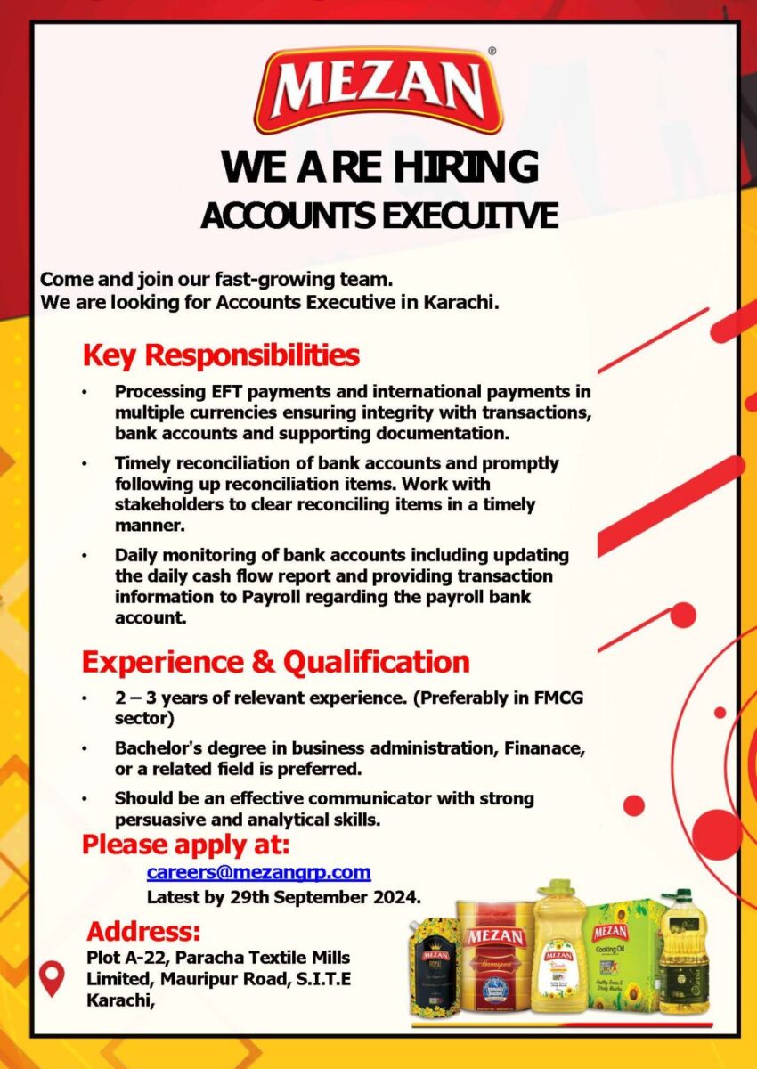 Mezan Group Jobs Accounts Executive 1