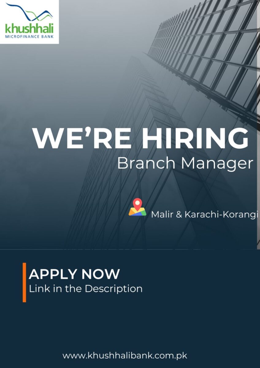 Khushali Microfinance Bank Limited Jobs Branch Manager 1