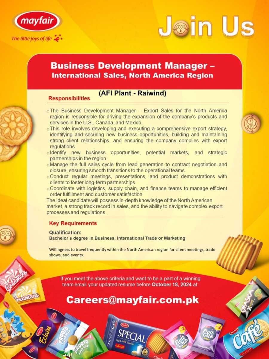 Mayfair Pakistan Jobs Business Development Manager 1