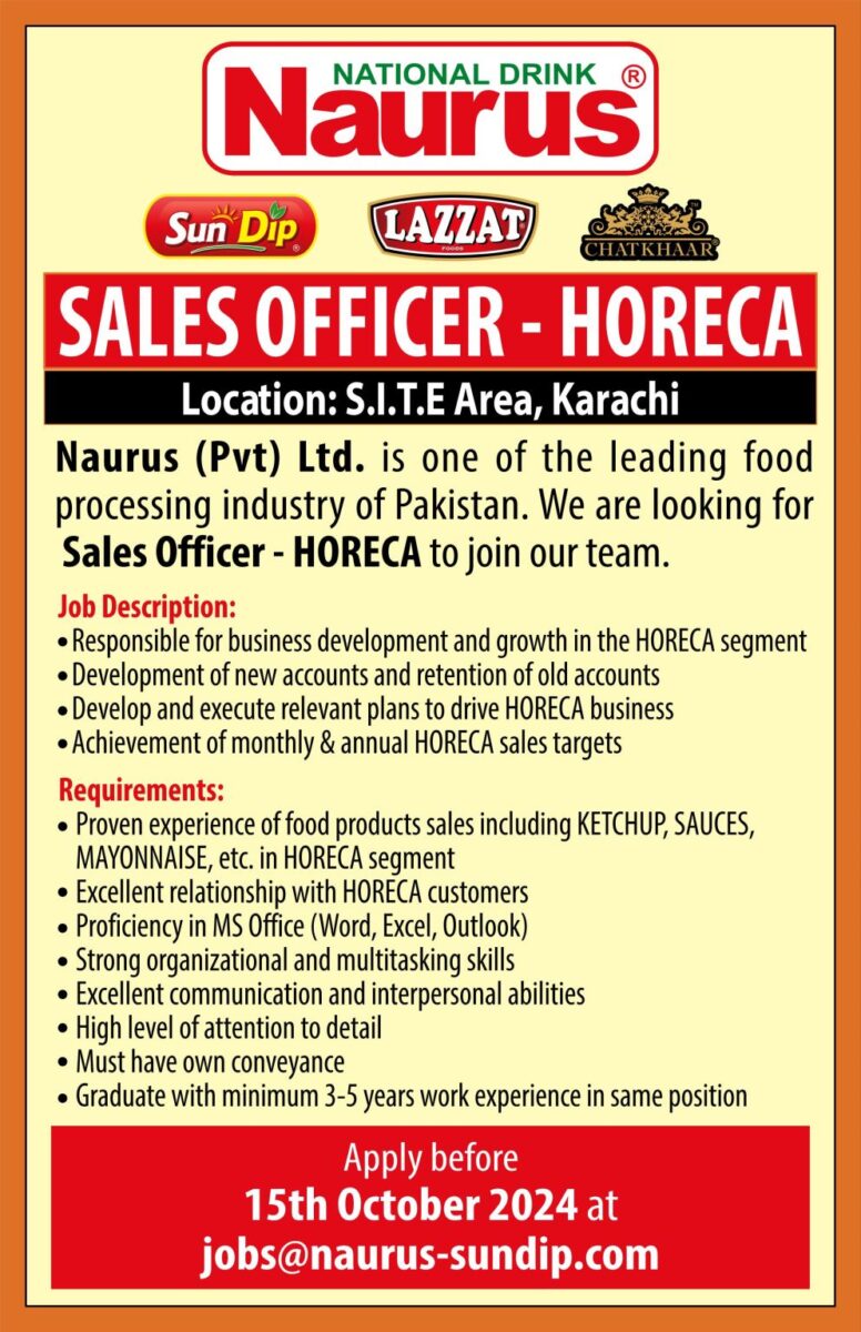 Naurus Pvt Ltd Jobs Sales Officer 1