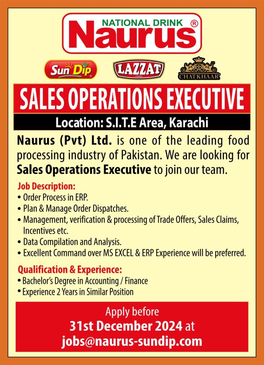 Naurus (Pvt) Ltd Jobs December 2024 1