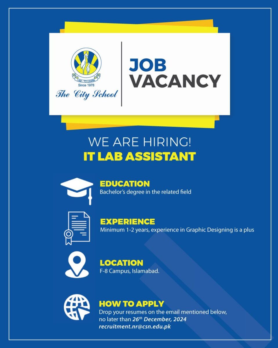 The City School Jobs IT Lab Assistant 2