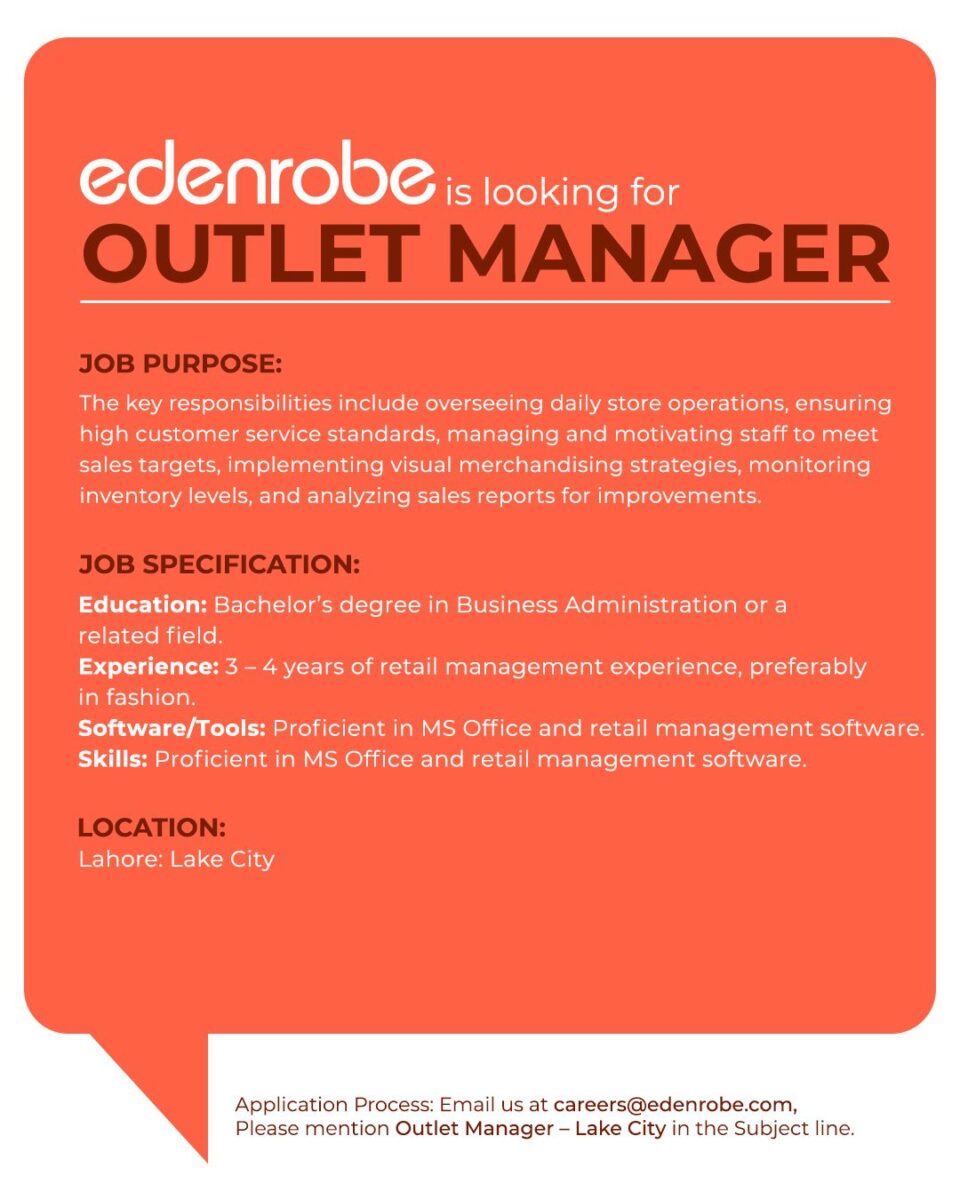 Edenrobe Jobs January 2025 2