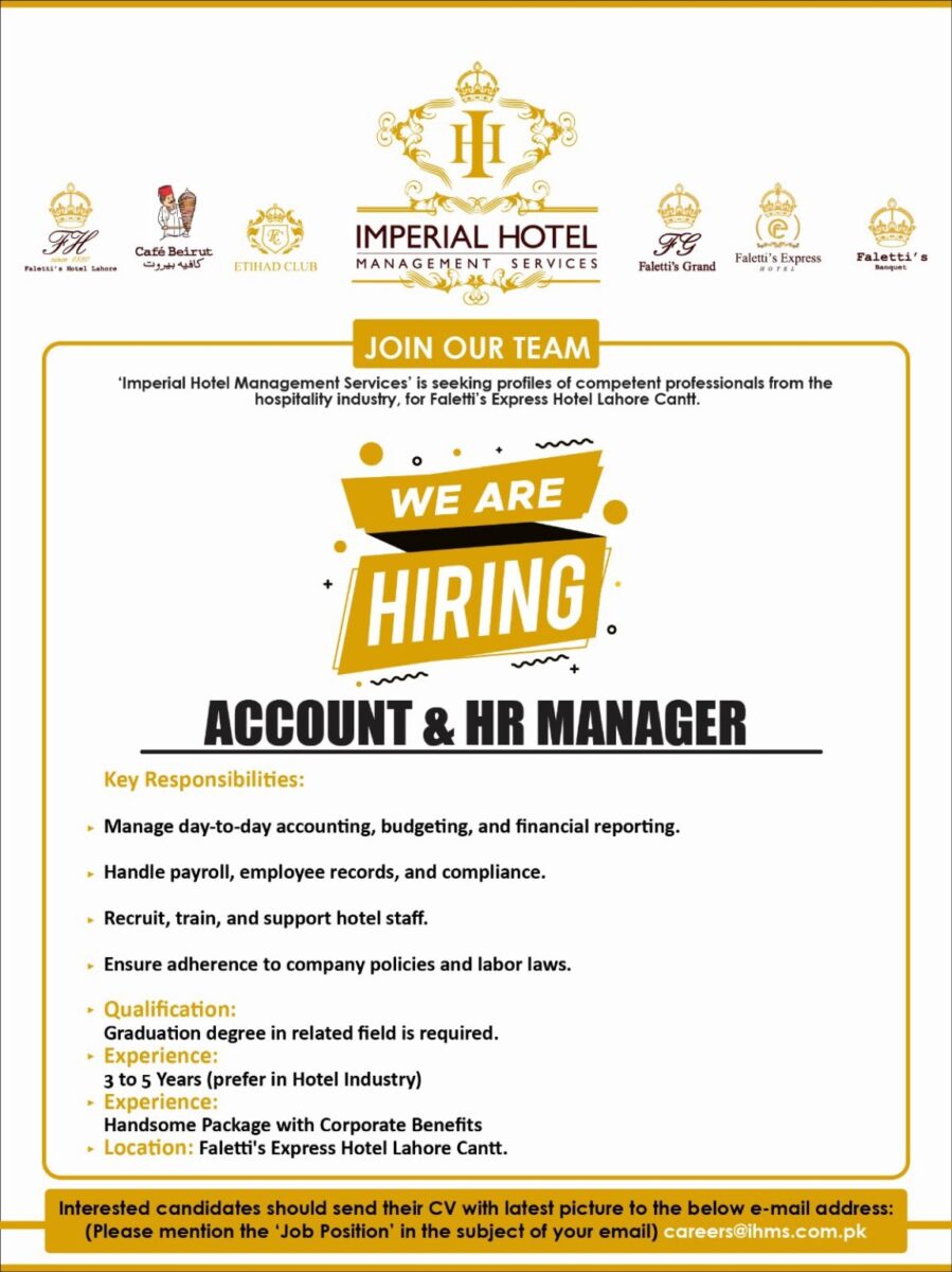 Imperial Hotel Management Services Jobs January 2025 2