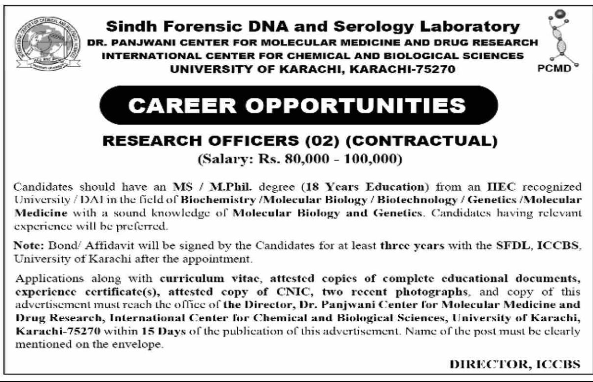 University of Karachi Jobs 02 Debruary 2025 Dawn 1